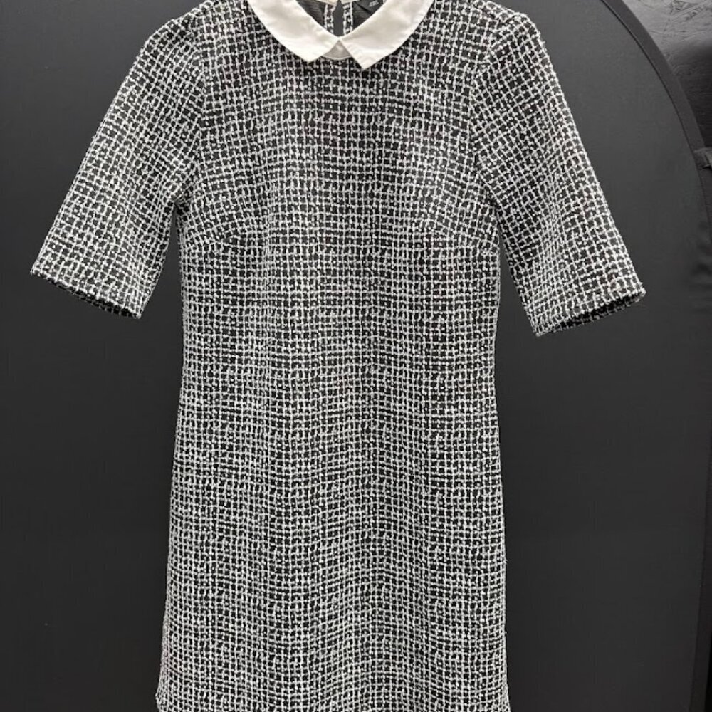 F&F Black and White Collared Dress